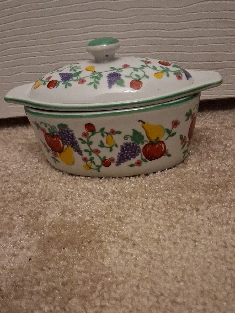 Casserole style ceramic vintage Butter Boat